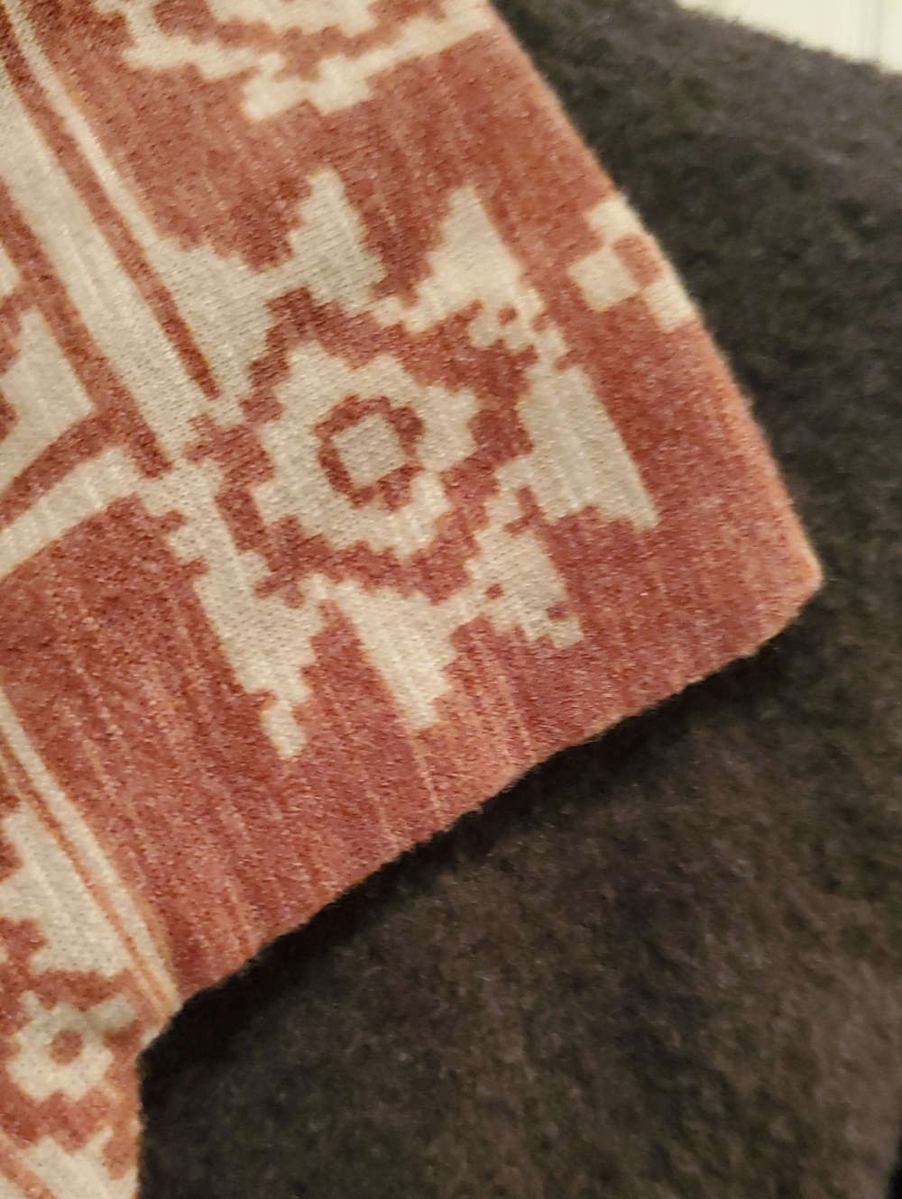 Lovely Melody Brave the Cold Aztec Shacket Tunic Black & Brownish & Cream - Picture 6 of 8